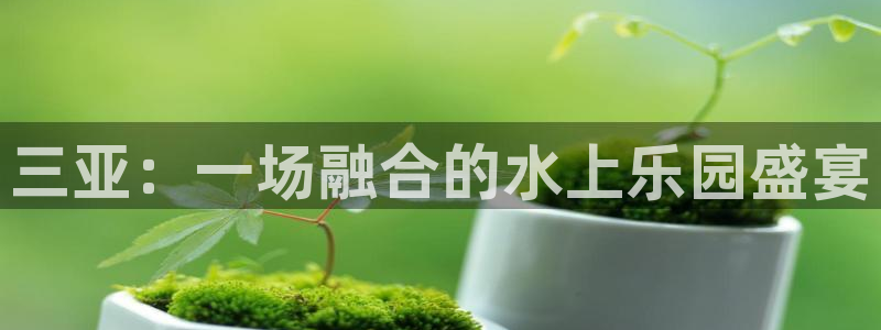 威九国际科技赋能,让平台更有趣：三亚：一场融合的水上乐园盛宴